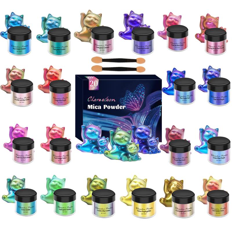 Epoxy Uv Resin Kit - ชุดสีเรซิน10/20สีสำหรับเปลี่ยนสีเม็ดสีอีพ็อกซี่เรซิ่นยูวีเรซิ่นสีสำหรับทำเครื่องประดับเรซิ่นแบบทำเครื่องมือเรซิ่นด้วยตัวเอง