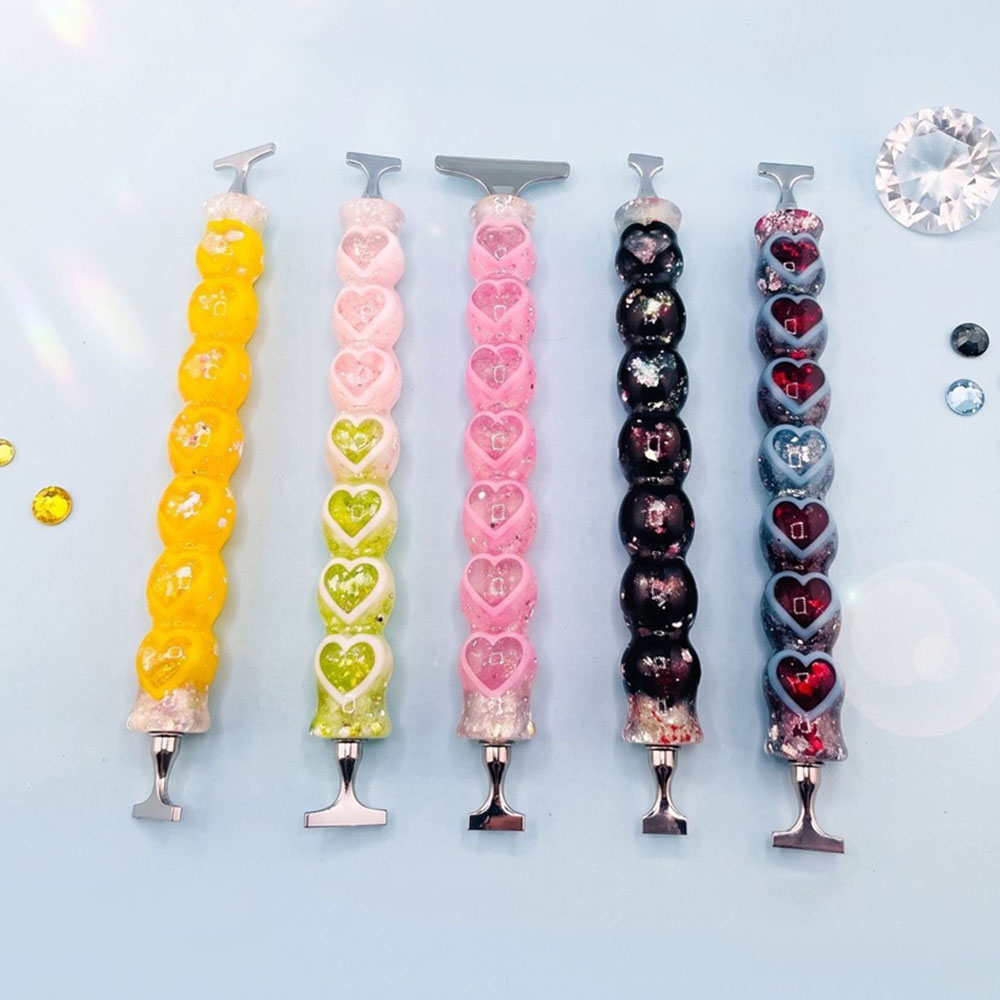 Resin Craft Ideas - ปากกาเพชรเพ้นท์รูปหัวใจใหม่ เรซินเงางาม ออกแบบตามหลักสรีรศาสตร์ ‌ อุปกรณ์เสริมสำหรับงานฝีมือ DIY