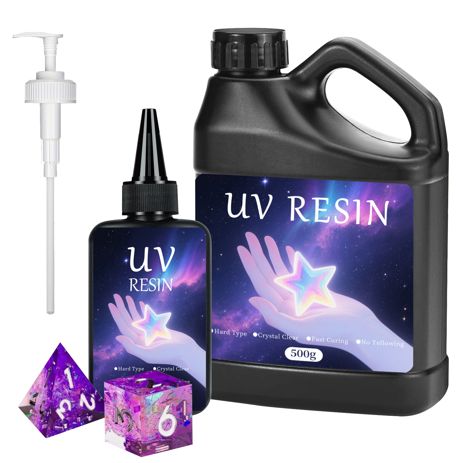 Epoxy Uv Resin Kit - ชุดเรซิ่นยูวีพร้อมอุปกรณ์หล่อ - ใสพิเศษ แข็ง กลิ่นน้อย ผสมสำเร็จรูป