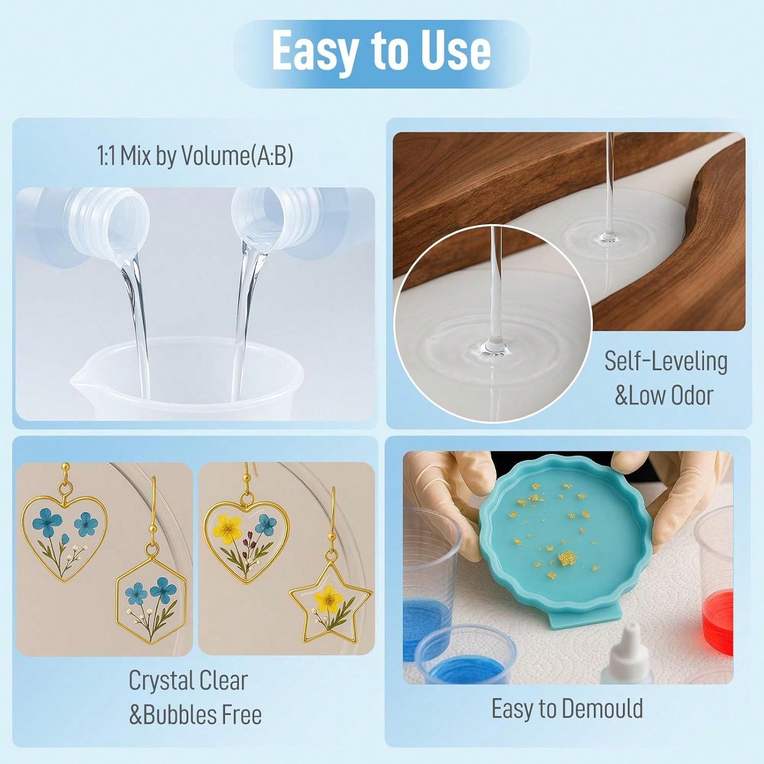 คริสตัลเคลียร์อีพ็อกซี่เรซิน ช - Resin Jewelry Kit บทวิจารณ์และราคา