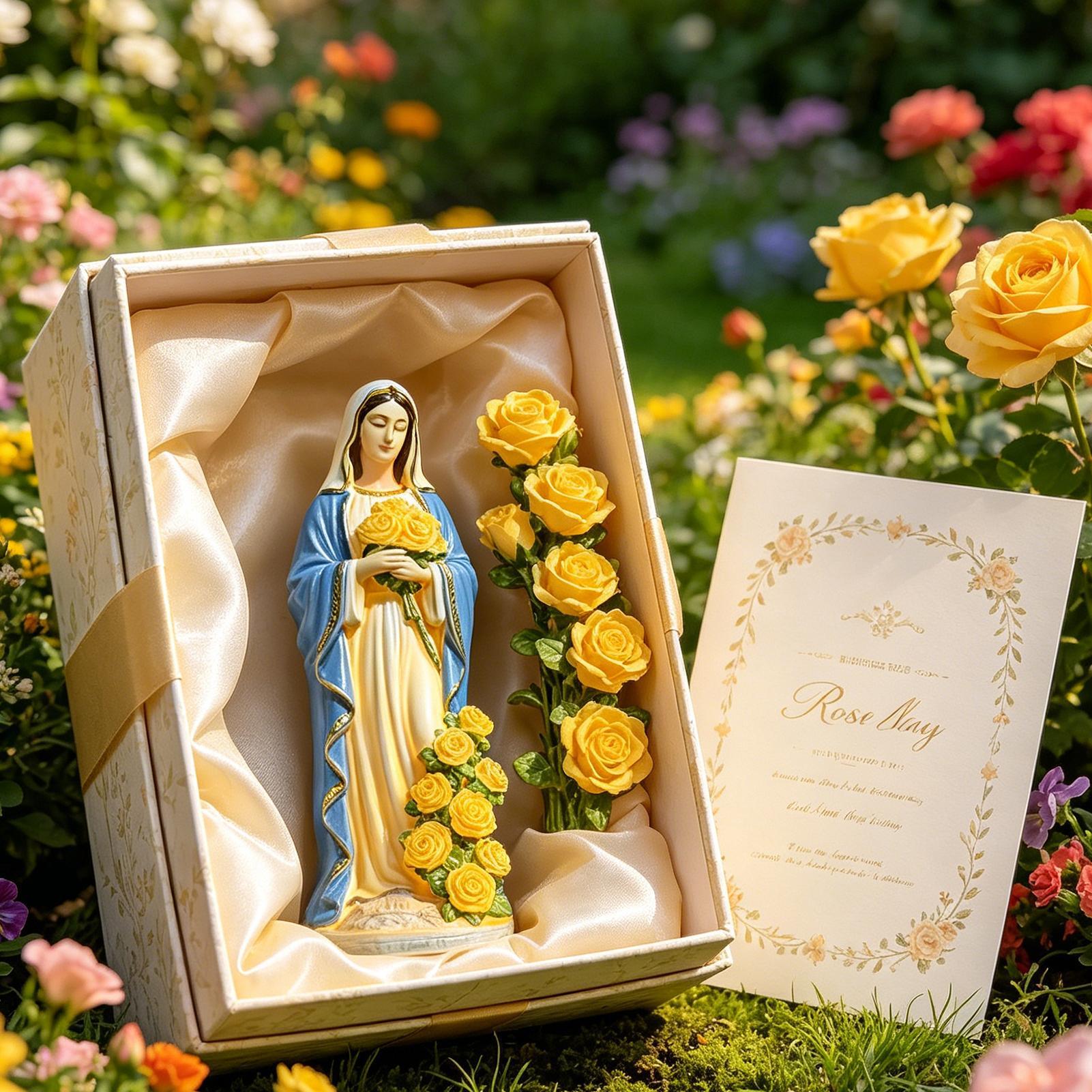 รูปปั้นพระแม่มารีพลังงานแสงอาท - Resin Crafts บทวิจารณ์และราคา