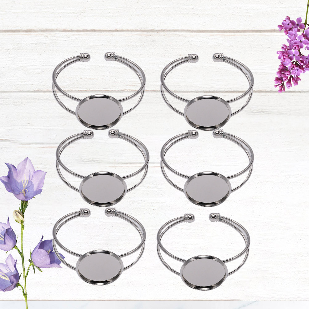 6 ชิ้น ฐานกำไลทองแดง ทนสนิม สำ - Resin Crafts Diy บทวิจารณ์และราคา