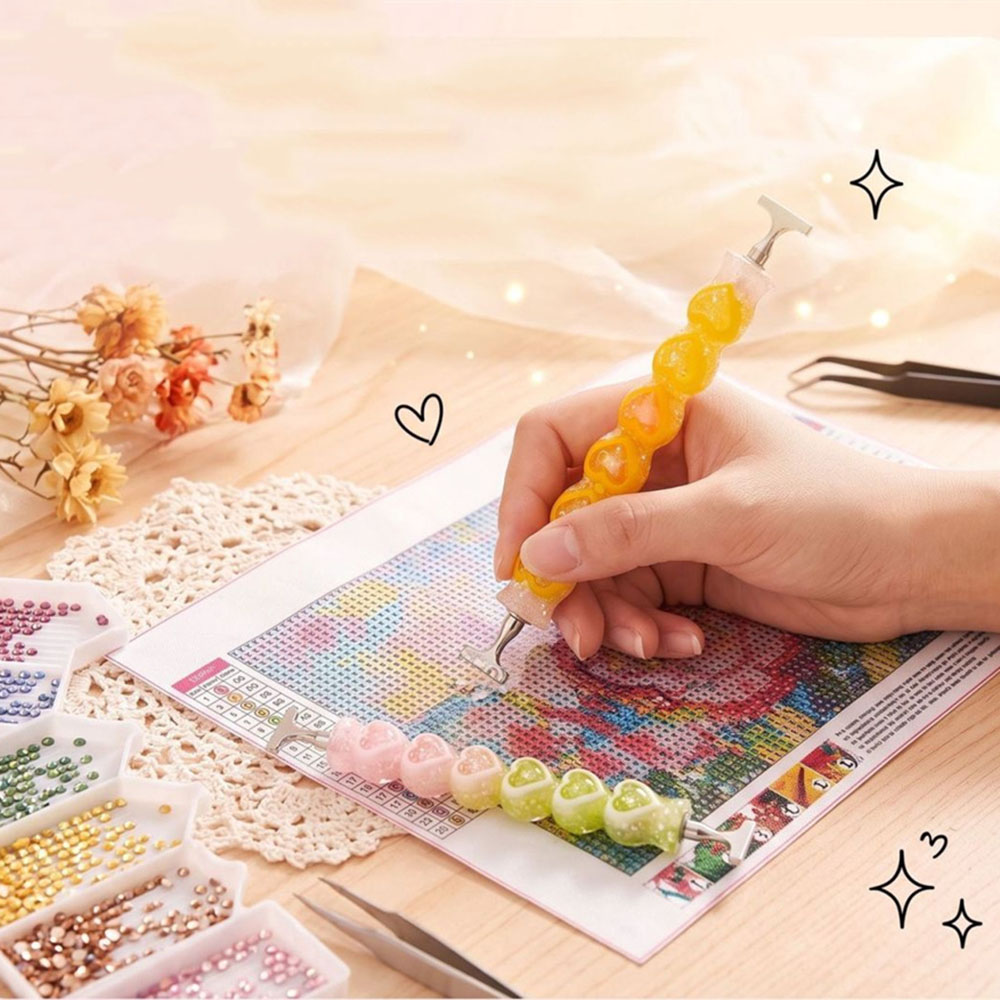 ปากกาเพชรเพ้นท์รูปหัวใจใหม่ เร - Resin Craft Ideas บทวิจารณ์และราคา