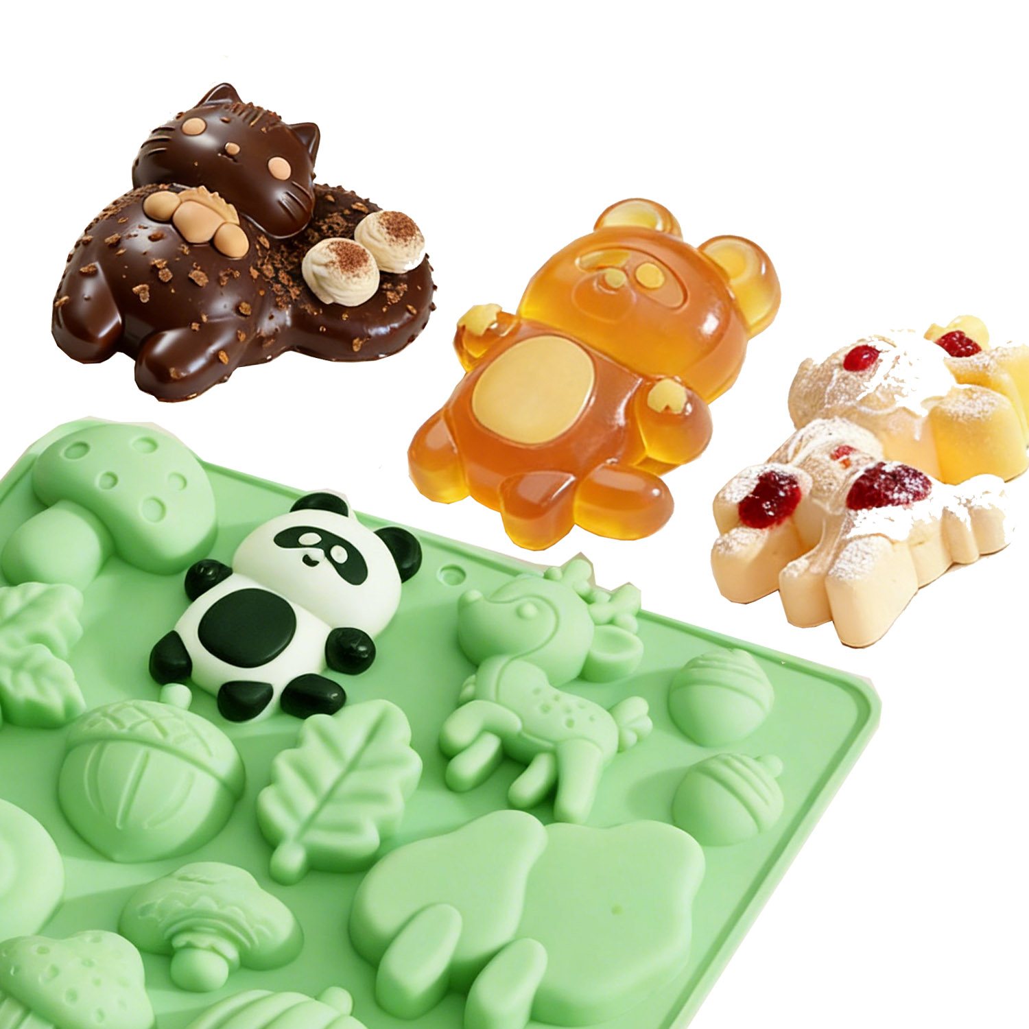 แม่พิมพ์เค้กซิลิโคนรูปสัตว์ 1  - Resin Craft Supplies บทวิจารณ์และราคา